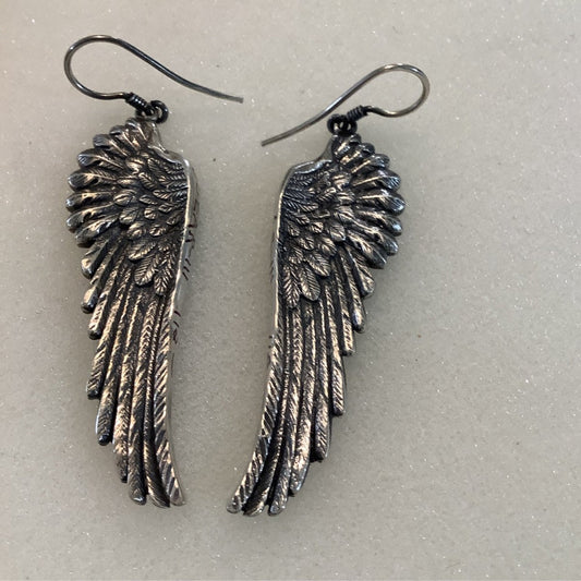 Angel Wings with Hooks, Dan Dodson Collection - Turquoise Mustang