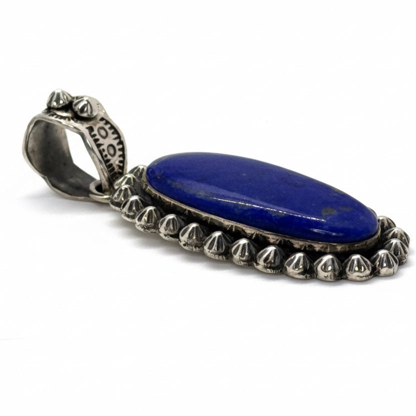 The Winter Jasmine Pendant in Premium Lapis - Turquoise Mustang