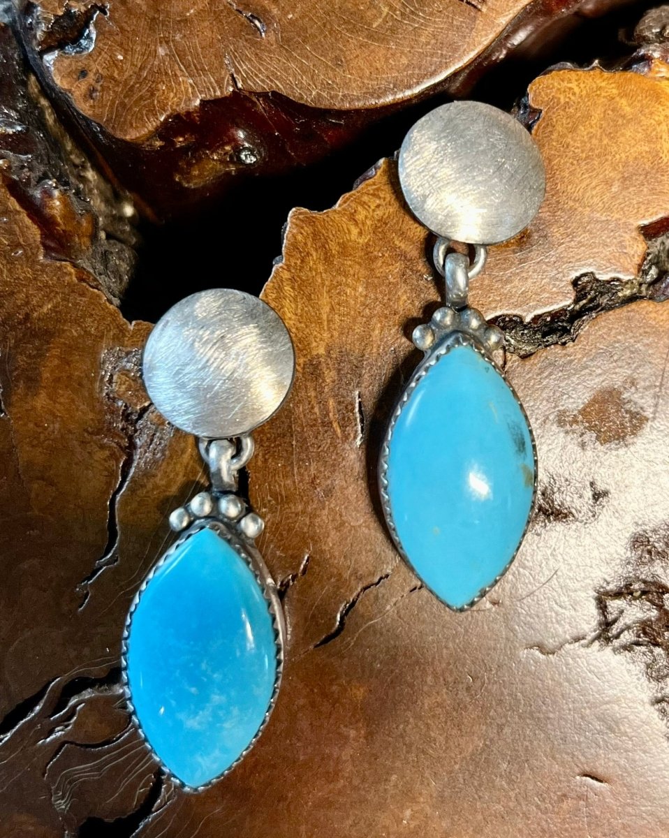 The Snowdrop Marquis Earrings by Turquoise Mustang — Multiple Stones - Turquoise Mustang