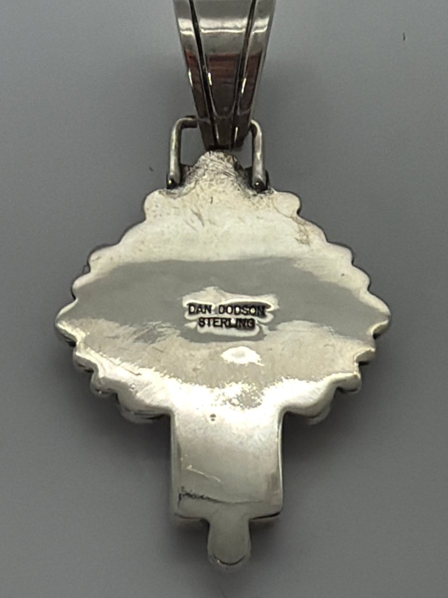 The Star - Crossed Lily Pendant Picture Jasper - Turquoise Mustang