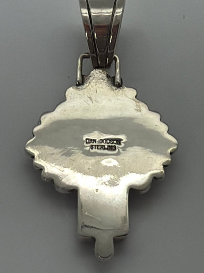 The Star - Crossed Lily Pendant Picture Jasper - Turquoise Mustang