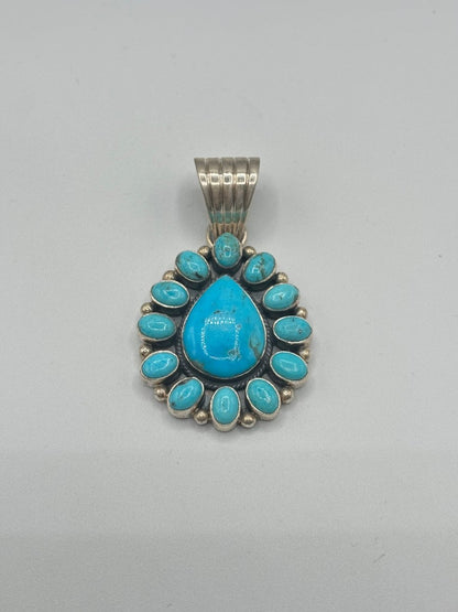 The Brassica Cluster Pendant - Turquoise Mustang