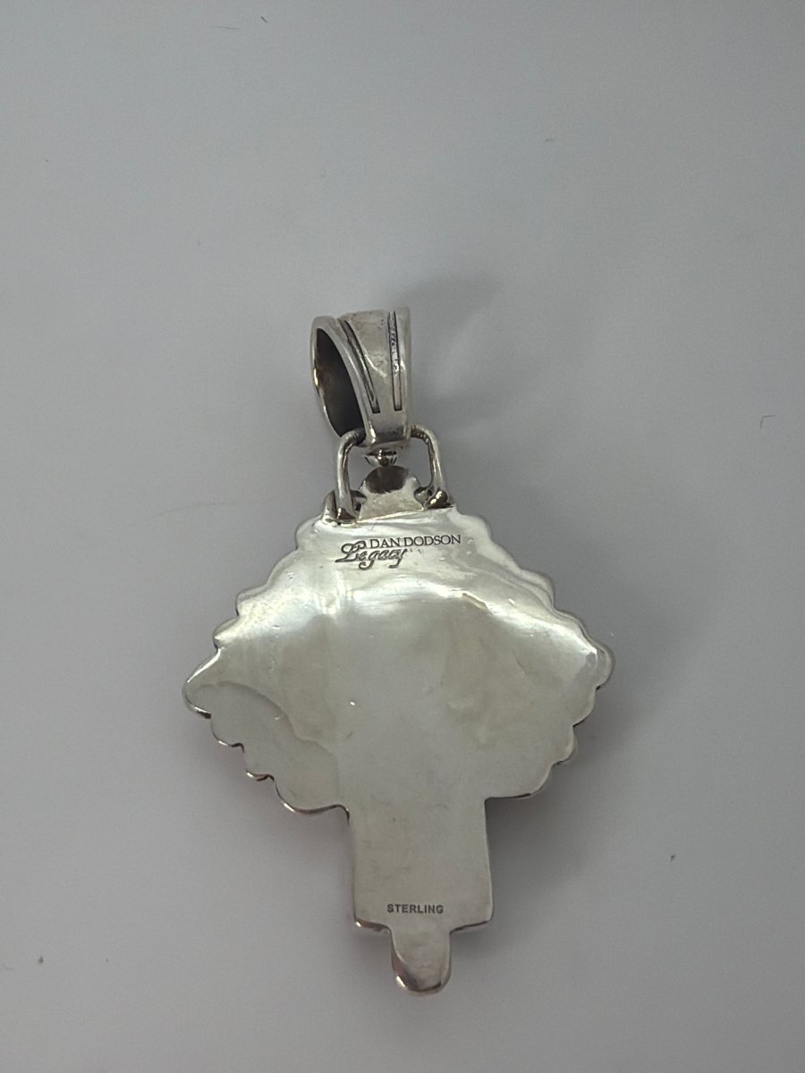 The Star - Crossed Lily Pendant in Wild Horse Magnesite - Turquoise Mustang