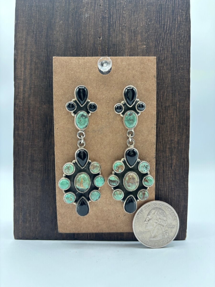The Sweet Pea Cluster Drop Earring - Turquoise Mustang