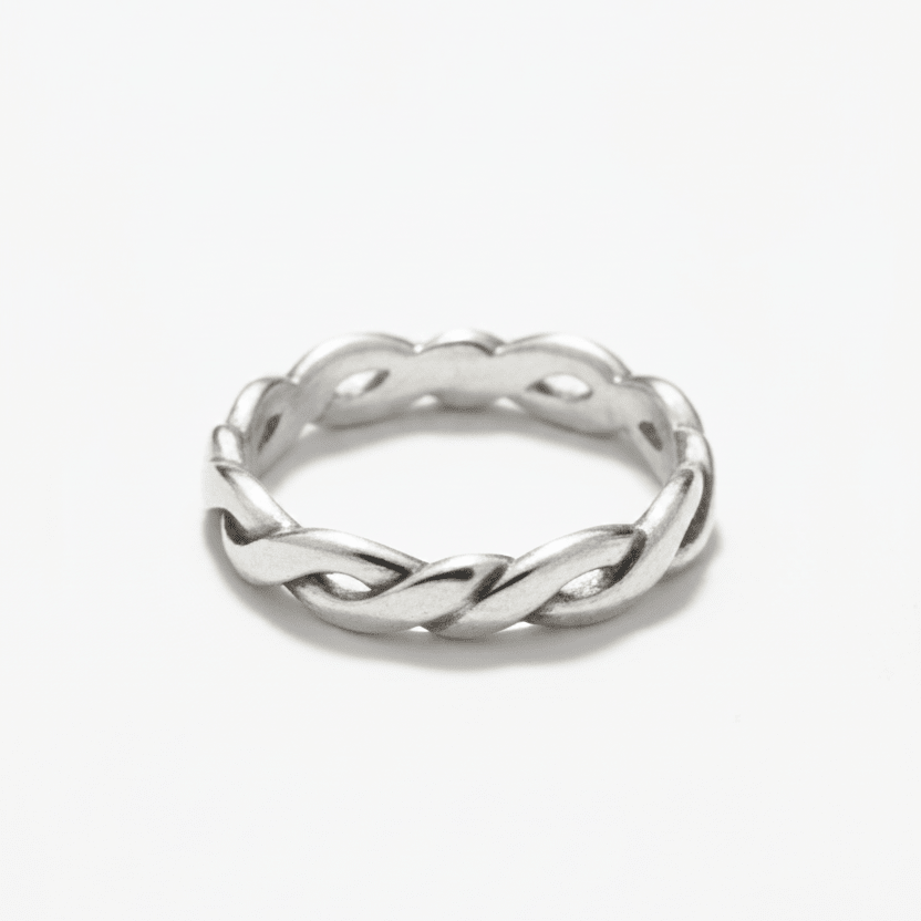 Sterling Silver Ring by L. Tahe, Navajo - Turquoise Mustang