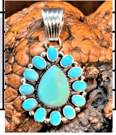 The Brassica Cluster Pendant - Turquoise Mustang