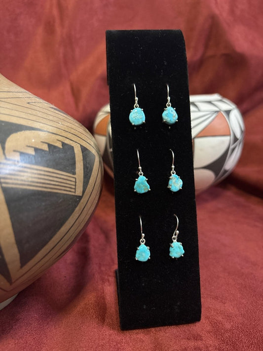 Earrings, Arizona Turquoise Dangle - Turquoise Mustang