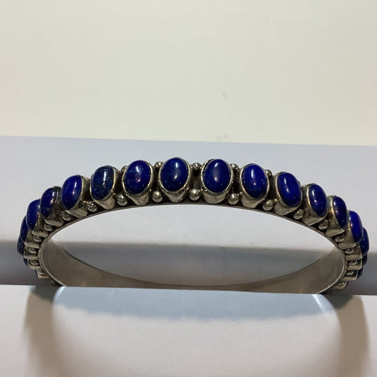Bangle, Small Oval Lapis 32 stone, DD - Turquoise Mustang