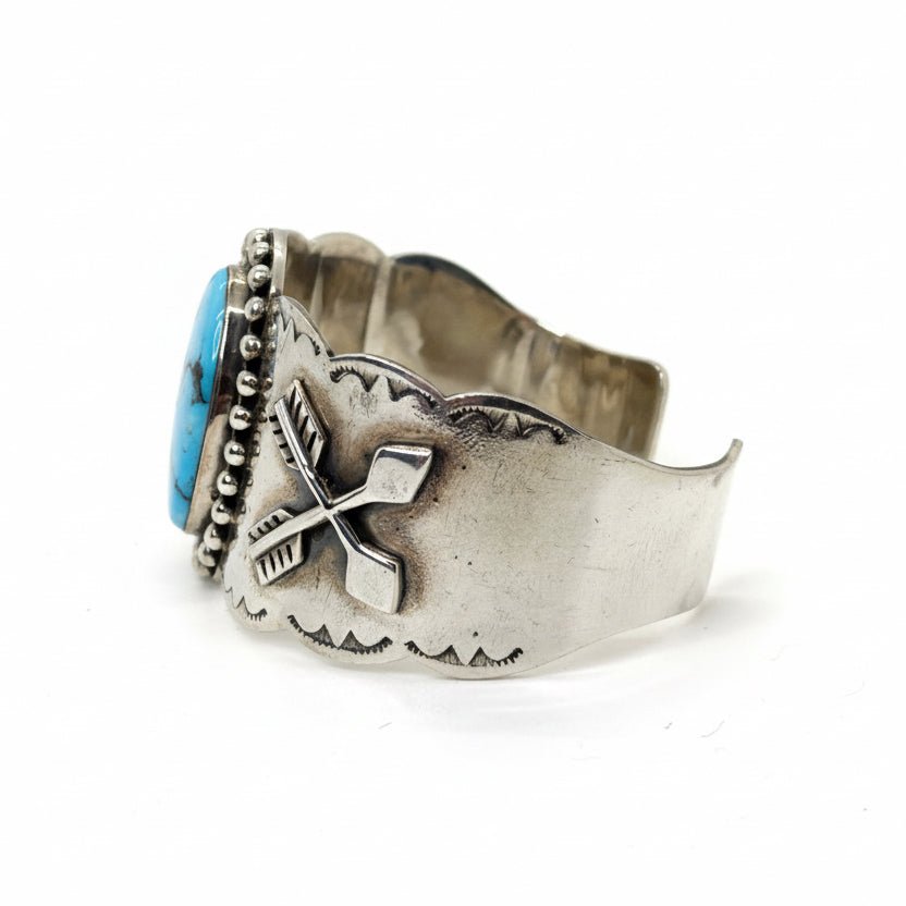 The Suncup Cuff Bracelet in Premium Blue Kingman — Dan Dodson Legacy Collection - Turquoise Mustang