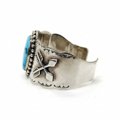 The Suncup Cuff Bracelet in Premium Blue Kingman — Dan Dodson Legacy Collection - Turquoise Mustang