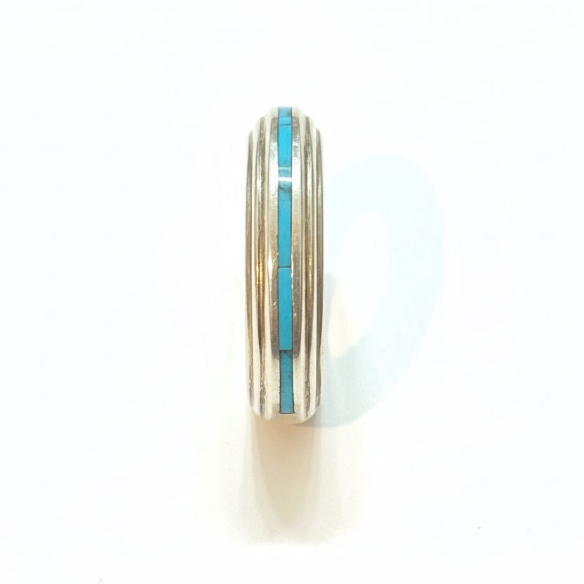 Inlay Stacker Turquoise Ring, Size 5.5 GL Studios - Turquoise Mustang